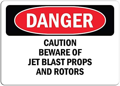 סכנה - זהירות להיזהר מאביזרי סילון פיצוץ ורוטורים | תווית מדבקות מדבקות שלט חנות קמעונאות נדבקת לכל